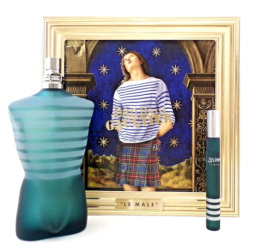 Jean Paul Gaultier Le Male 6.8oz + 10 ml Eau de Toilette Spray. New Set for Men