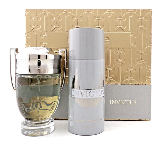 Invictus by Paco Rabanne 3.4 oz EDT Spray + 5.1 oz Deo Spray. New SET for Men