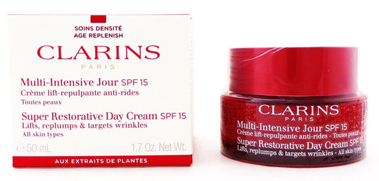 Clarins Multi Intensive 1.7 oz. Super Restorative Day Cream SPF 15 Damaged Box