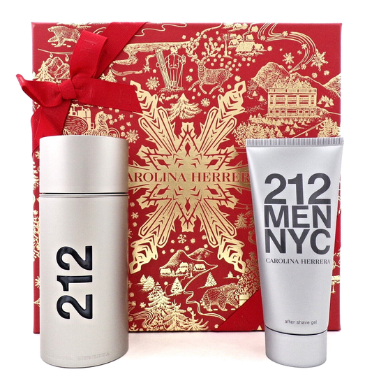 212 MEN NYC by Carolina Herrera 3.4oz EDT Spray+3.4oz After Sh/Gel New Men's SET
