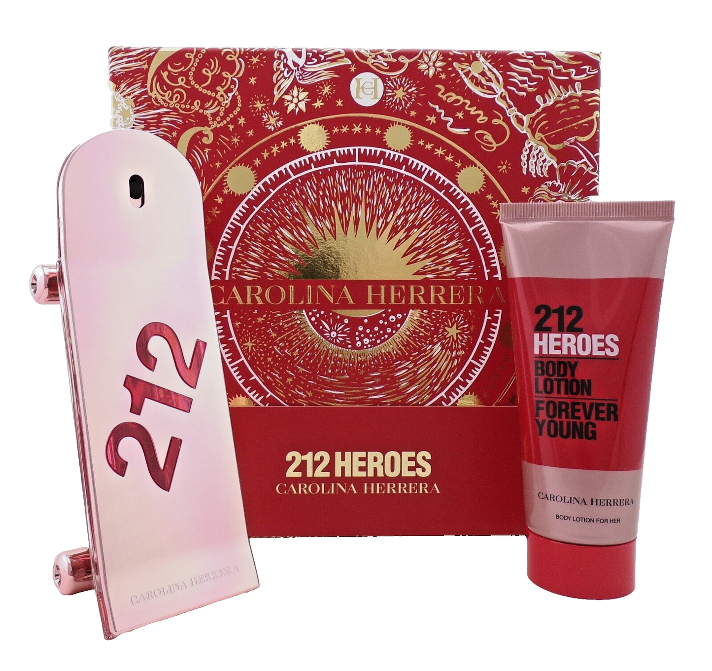 Carolina Herrera 212 Heroes Forever Young 2.7oz EDP Spray+3.4oz B/L. Women's SET NEW