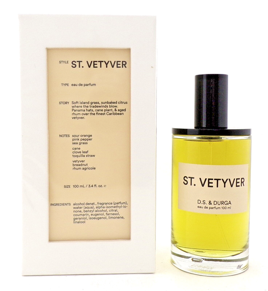 D.S. & Durga St. Vetyver 3.4 oz./ 100 ml. Eau de Parfum Spray Unisex. New in Box