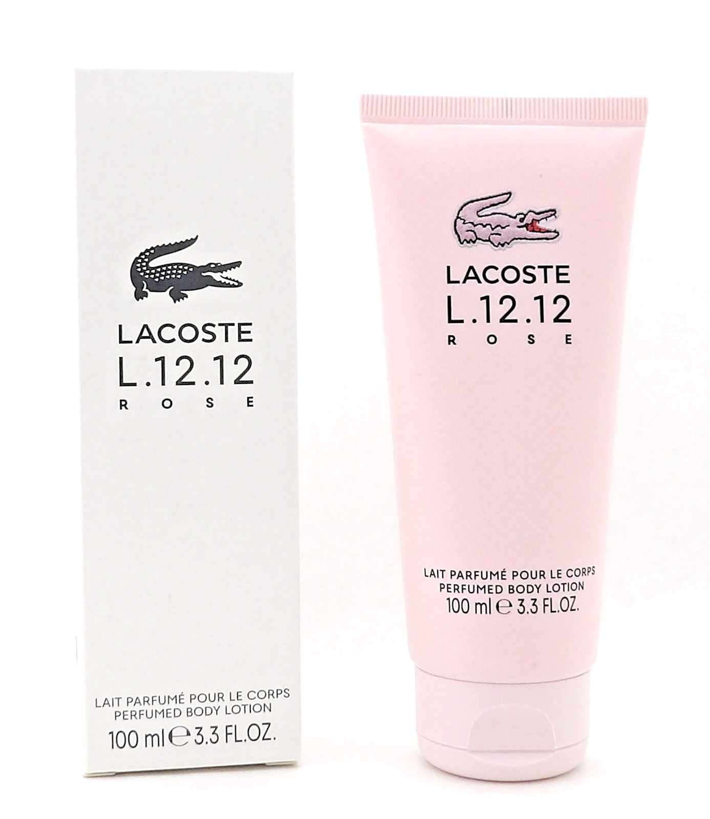Lacoste L.12.12 ROSE 3.3 oz./ 100 ml. Perfumed Body Lotion for Women. Brand New