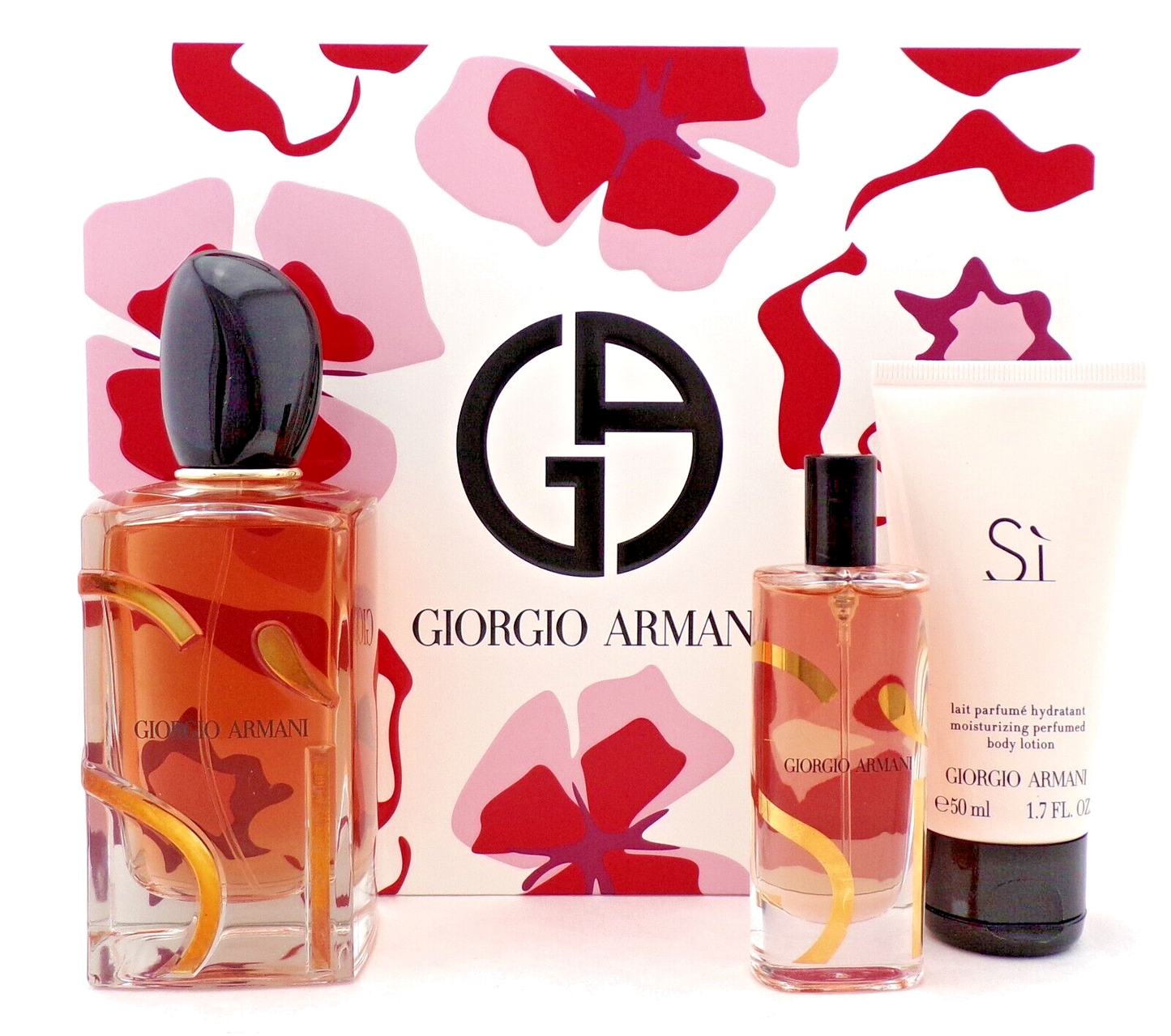 Si by Giorgio Armani 3.3 & 0.5 oz EDP Intense Spray+ 1.7oz B/L New SET for Women