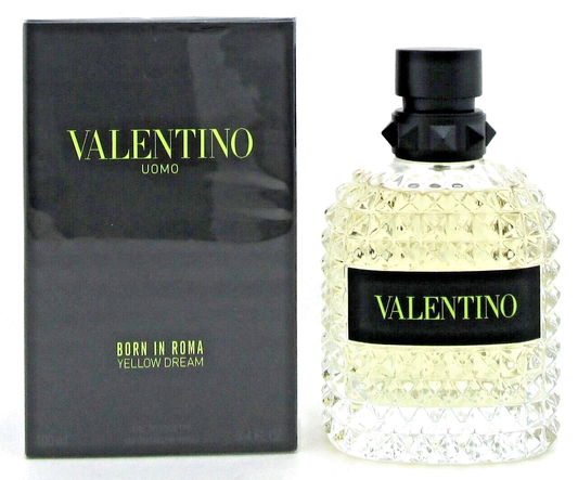 Valentino Uomo Born In Roma Yellow Dream 3.4oz EDT Spray for Men New Damaged Box
