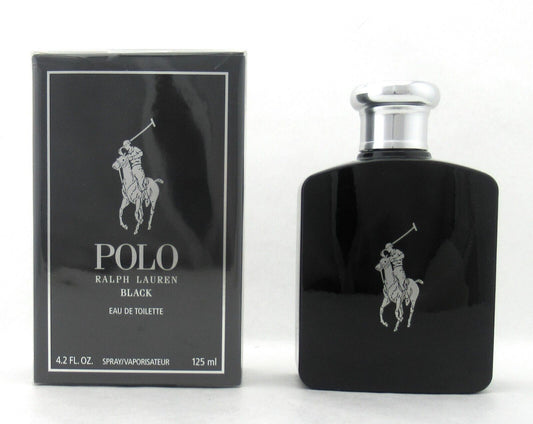 Polo Black by Ralph Lauren 4.2 oz. Eau de Toilette Spray for Men New Damaged Box