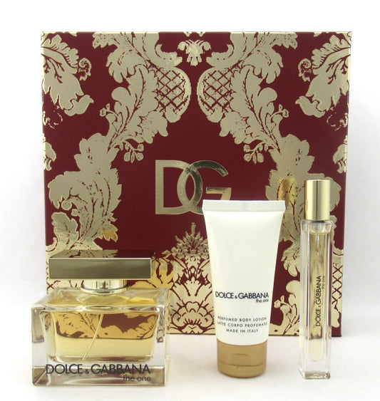 THE ONE by Dolce & Gabbana for Women Gift Set 2.5 oz EDP Spray+1.7oz B/L+10m New