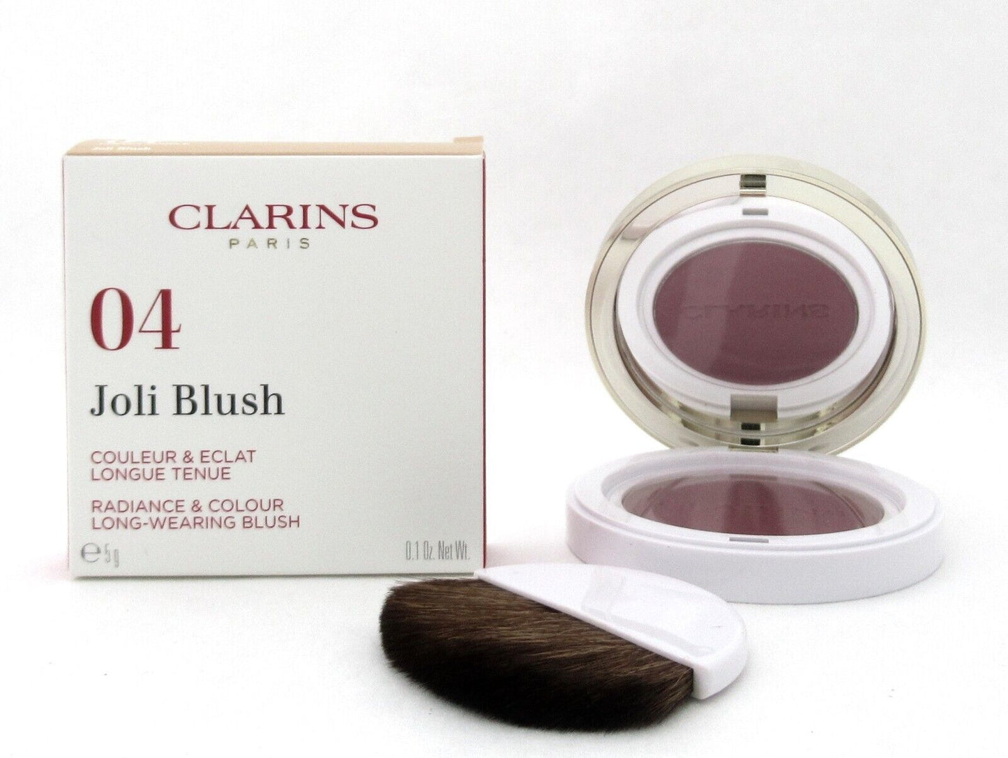Clarins Joli Blush # 04 Cheeky Purple Long Wearing Blush 5 g./ 0.1 oz. New