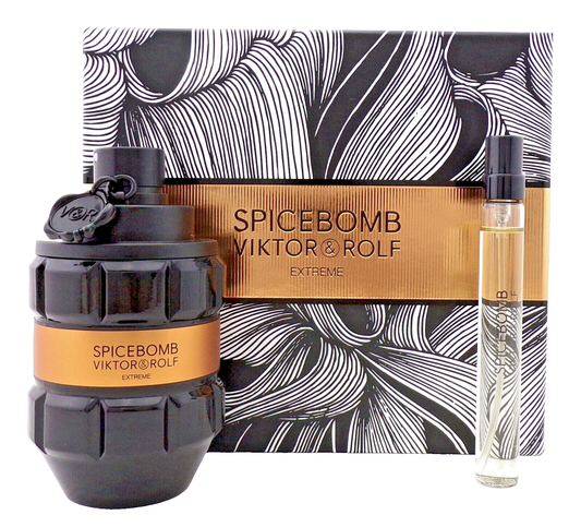 Spicebomb EXTREME by Viktor & Rolf 3.04 oz EDP + 10 ml EDT Spray New SET for Men