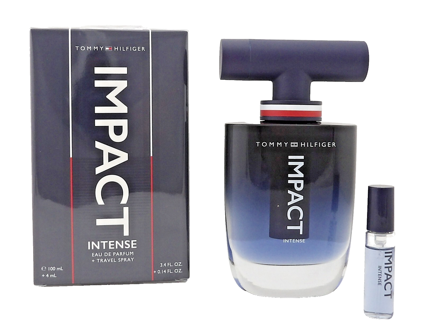 Tommy Hilfiger Impact Intense 3.4 oz + 4ml Eau de Parfum Spray. New SET for Men