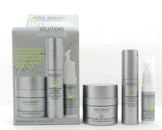 Juice Beauty Stem Cellular Anti-Wrinkle Solutions Set for Women 3 Pc 0.5 oz.