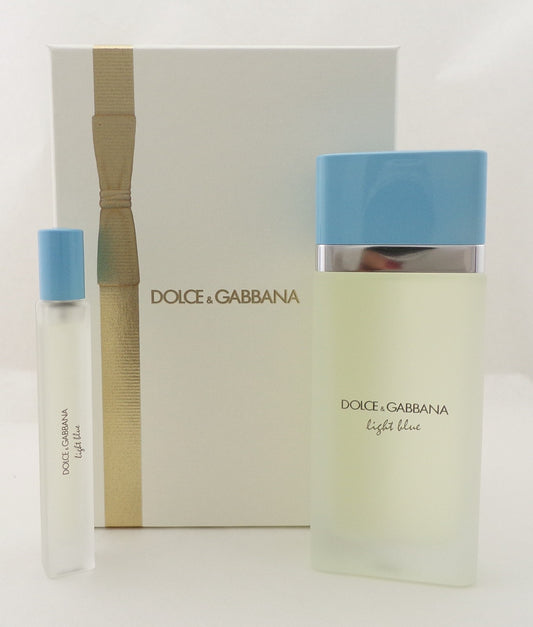 Dolce & Gabbana LIGHT BLUE 3.38 oz. EDT Spray + 0.33 oz. EDT Spray New Wmn's Set