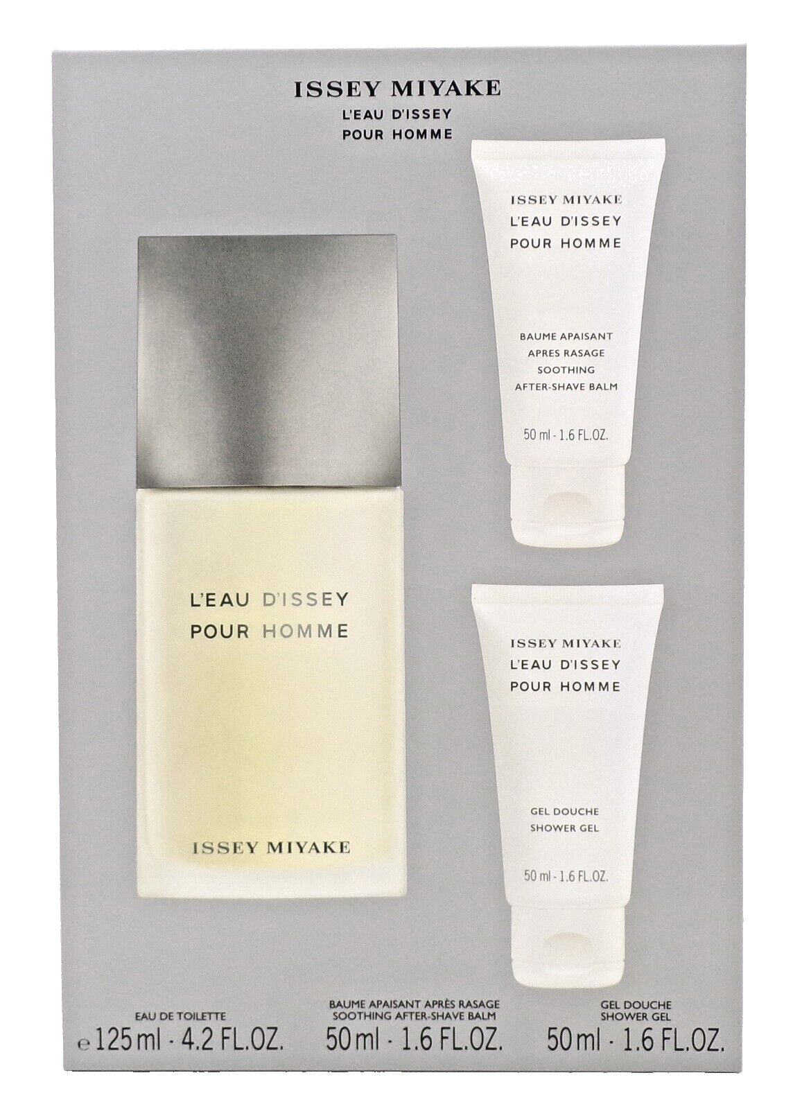 Issey Miyake L'eau D'issey Pour Homme 4.2oz EDT +1.6oz Gel +1.6oz Balm. New Set