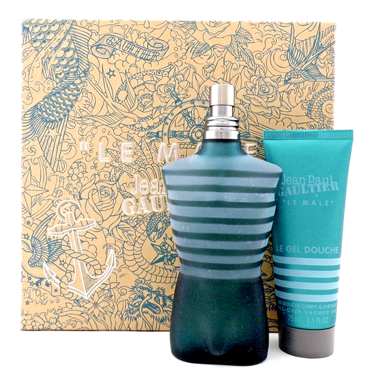 Jean Paul Gaultier Le Male 4.2 oz EDT Spray + 2.5 oz Shower Gel. New Men's Set