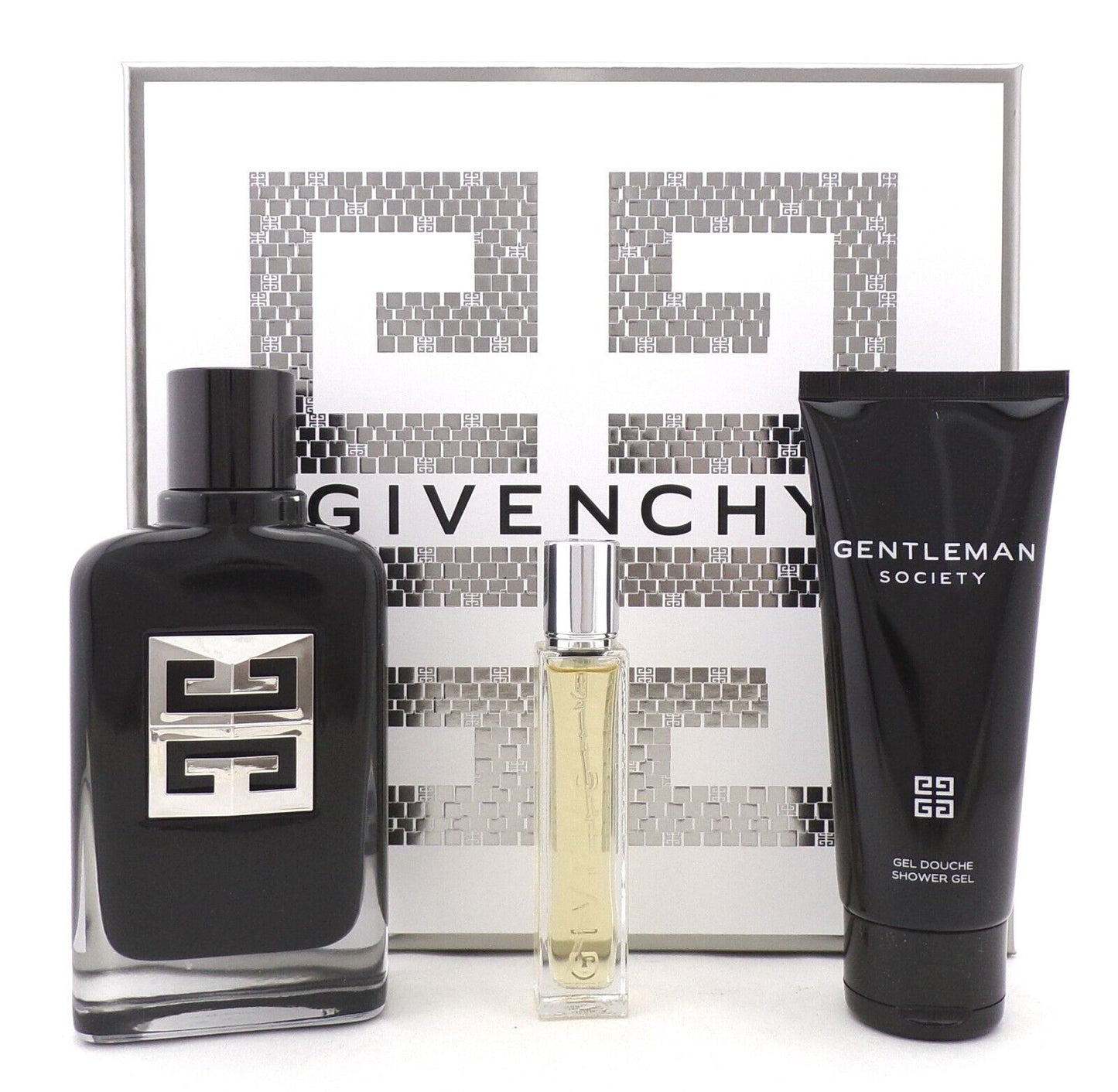 Gentleman Society by Givenchy 3.3oz & 12.5 ml EDP Spray+2.5 oz Sh/Gel. New SET
