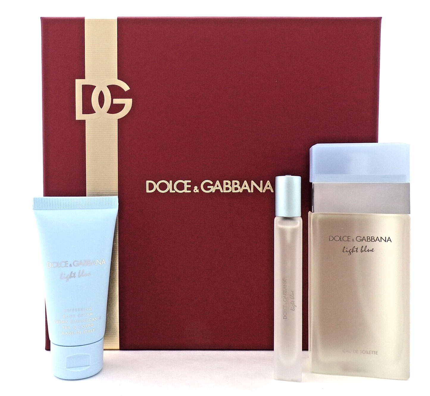 Dolce & Gabbana Light Blue 3.3 oz+0.33 oz EDT+1.7 oz B/Cream. New Set for Women