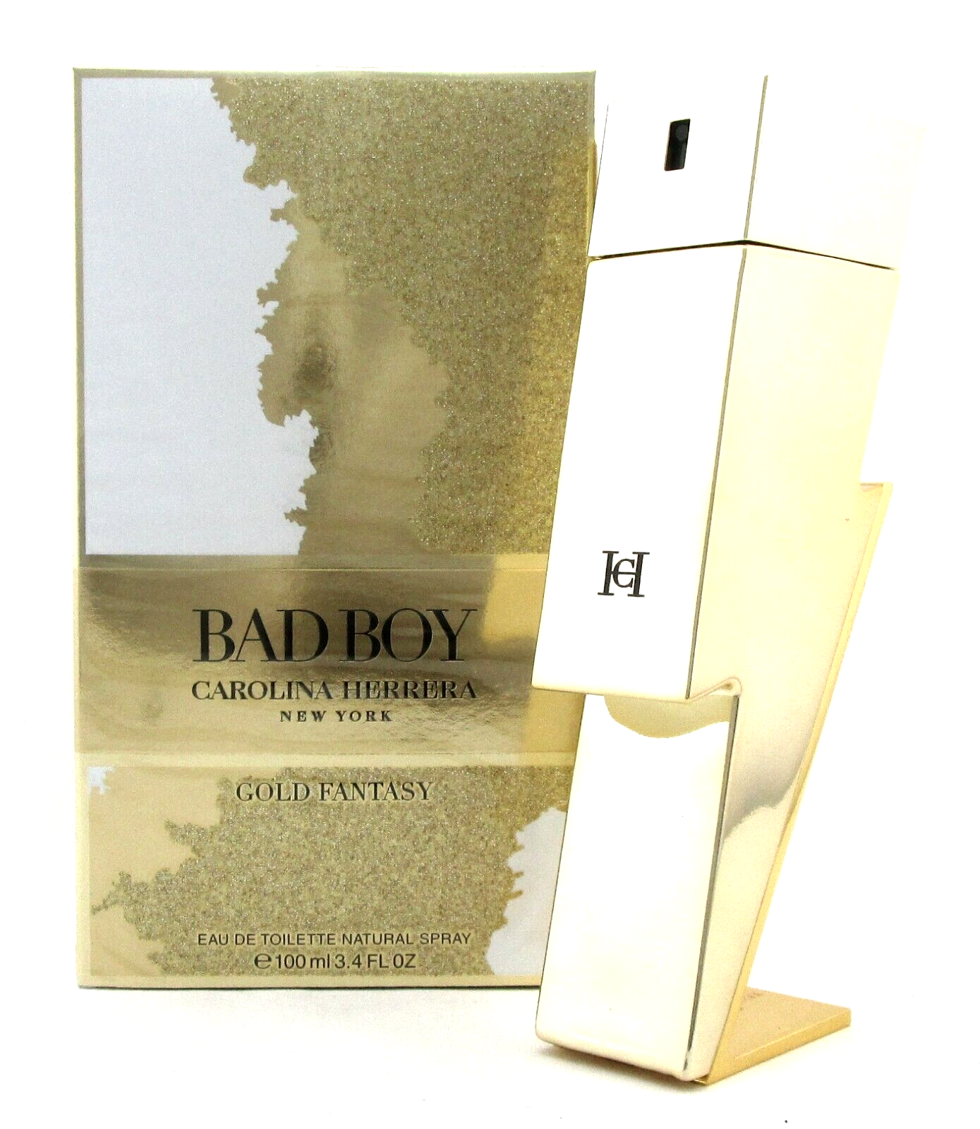 Bad Boy Gold Fantasy by Carolina Herrera 3.4 oz. Eau de Toilette Spray. New Box