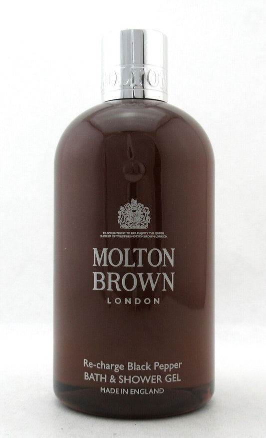Molton Brown Re-charge Black Pepper Bath Shower Gel 10.0 oz./ 300 ml. New