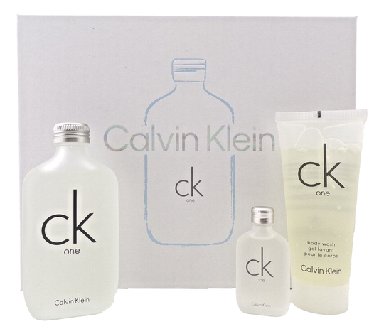 CK One by Calvin Klein 3.3 oz & 0.5 oz EDT Spray + 3.3 oz Body Wash. New SET