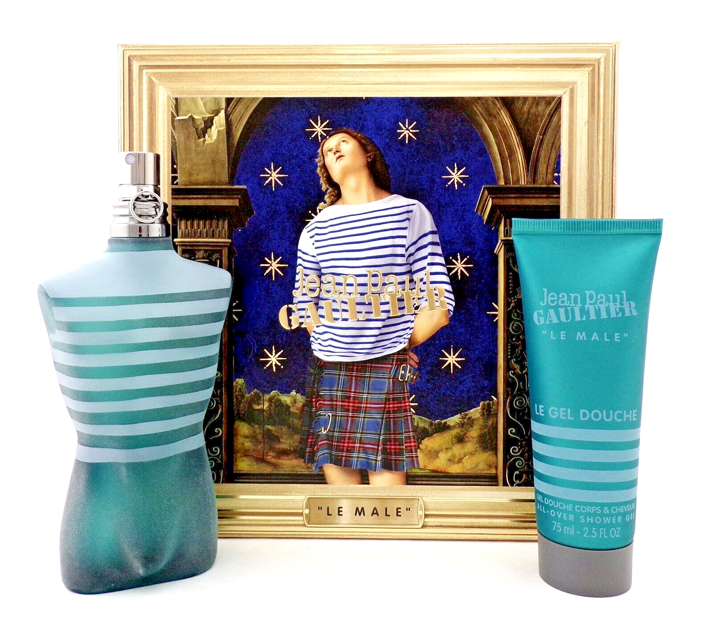 Jean Paul Gaultier Le Male 4.2 oz EDT Spray + 2.5 oz Shower Gel.  Set for Men - NEW