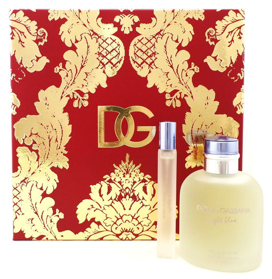 Dolce & Gabbana Light Blue for Men Set 4.2 oz. EDT & 0.33 oz. EDT Travel New