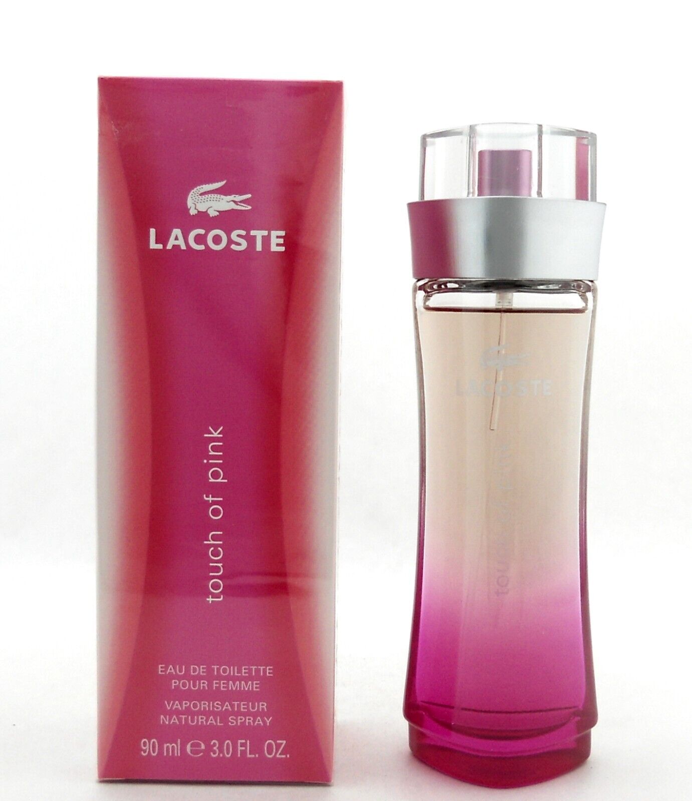 Lacoste Touch of Pink Eau de Toilette Pour Femme Spray 3.0 oz. New in Sealed Box