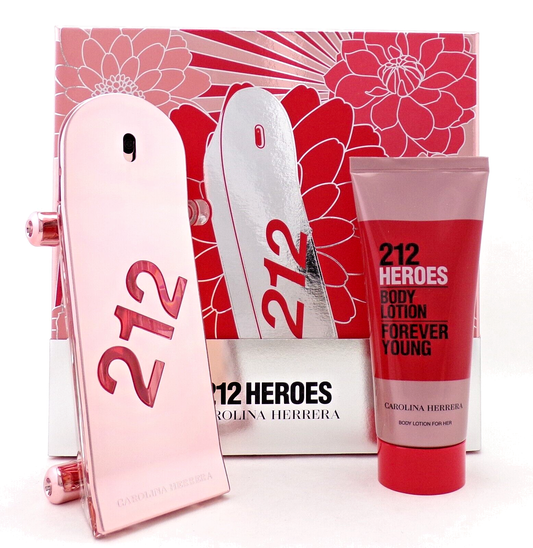 212 Heroes Forever Young by Carolina Herrera 2.7oz EDP + 3.4oz B/Lotion. New SET