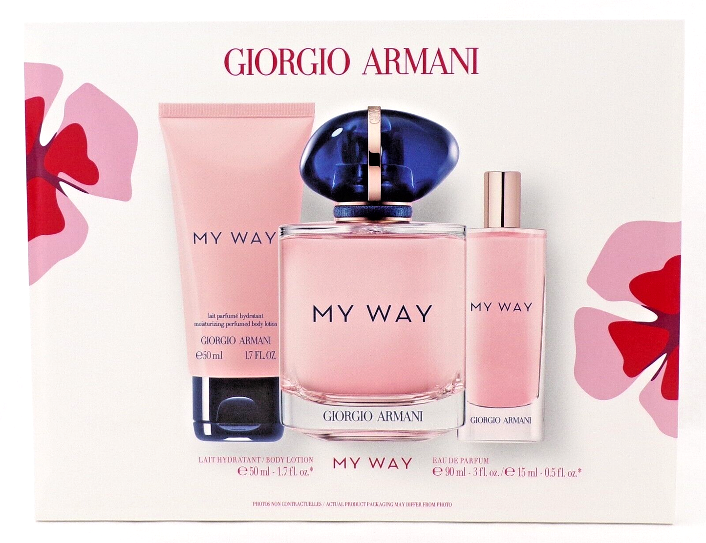 My Way by Giorgio Armani 3 & 0.5 oz EDP Spray+ 1.7 oz B/Lotion New SET for Women