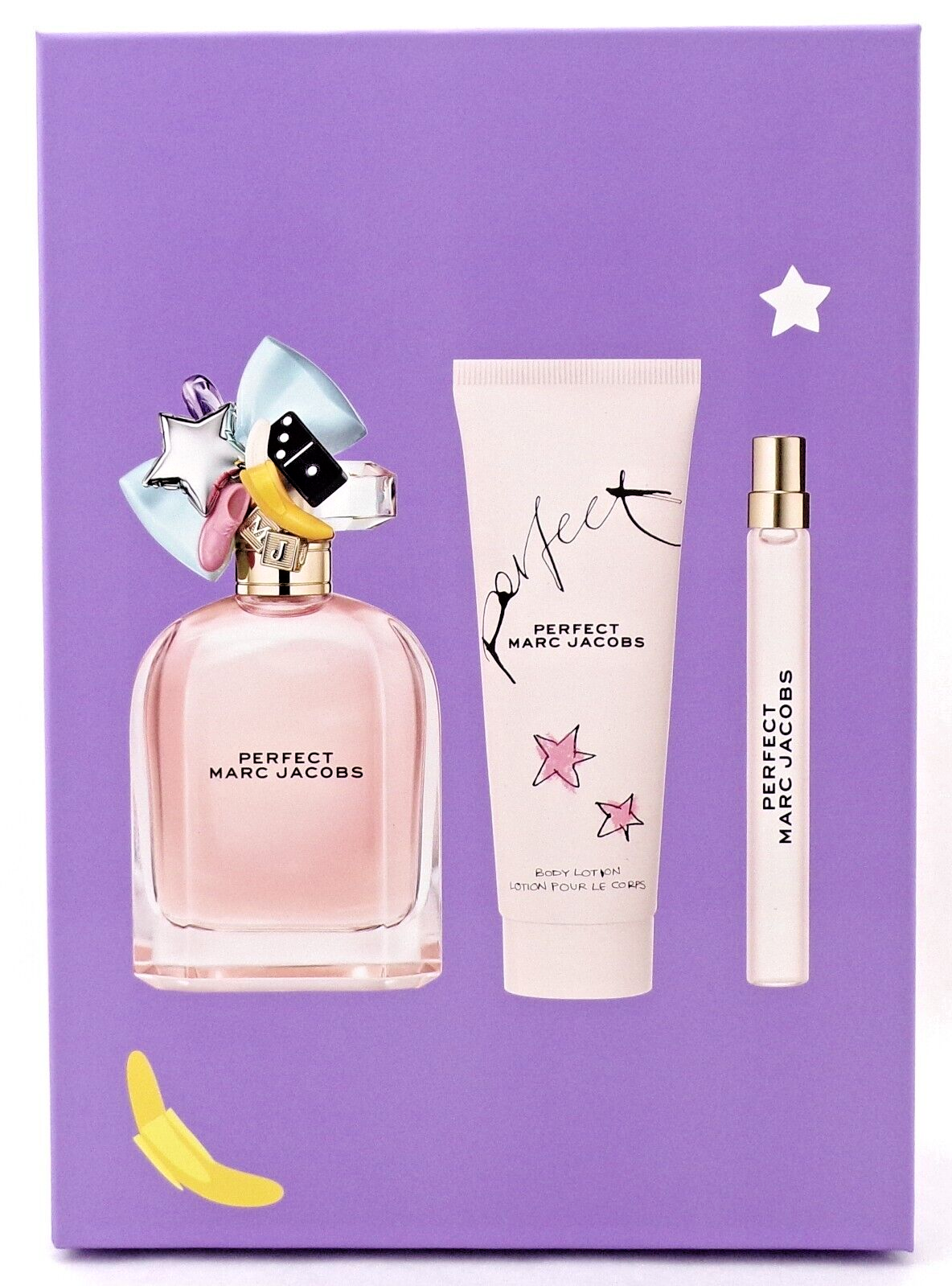 Marc Jacobs Perfect 3.3 oz & 10 ml EDP Spray + 2.5 oz B/Lotion New SET for Women