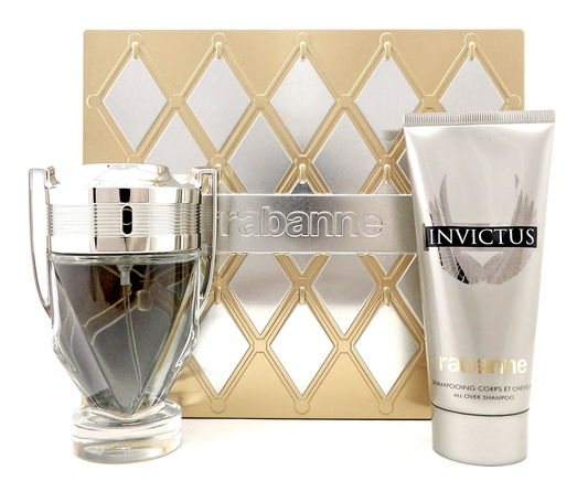Invictus by Rabanne 3.4oz Eau de Toilette Spray + 3.4oz Shampoo. New SET for Men
