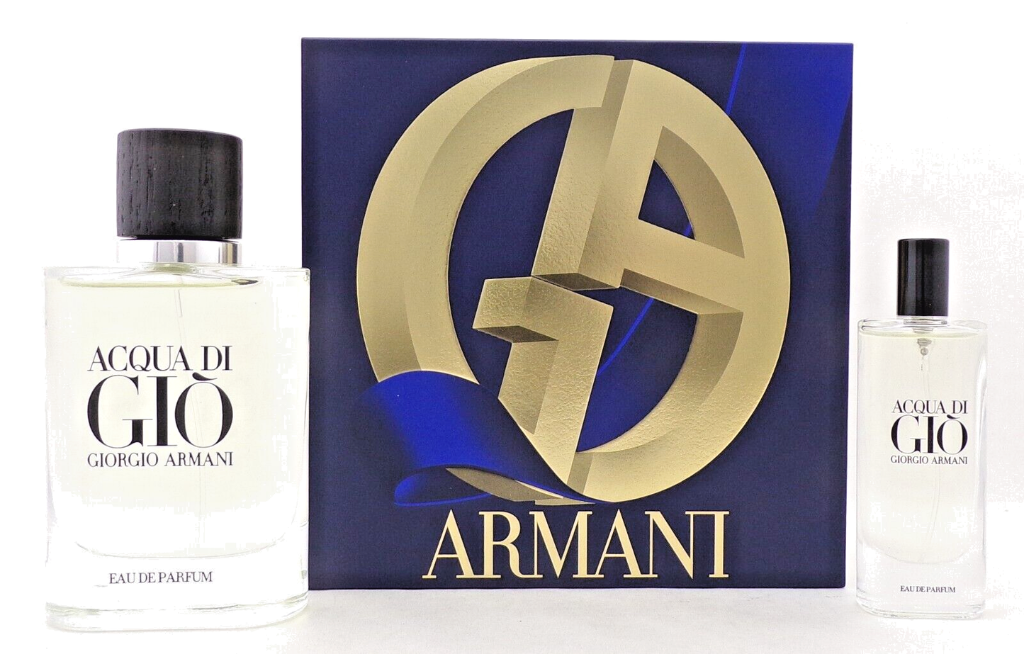 Acqua di Gio by Giorgio Armani 2.5oz.+0.5oz. Eau de Parfum Spray New SET for Men