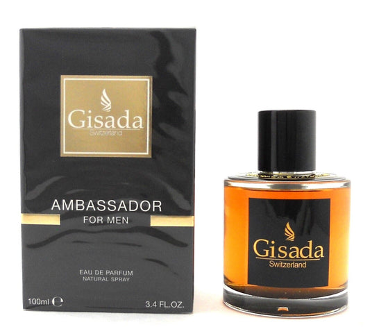 GISADA AMBASSADOR FOR MEN EDP Spray 3.4 oz./100 ml. New in Sealed Box