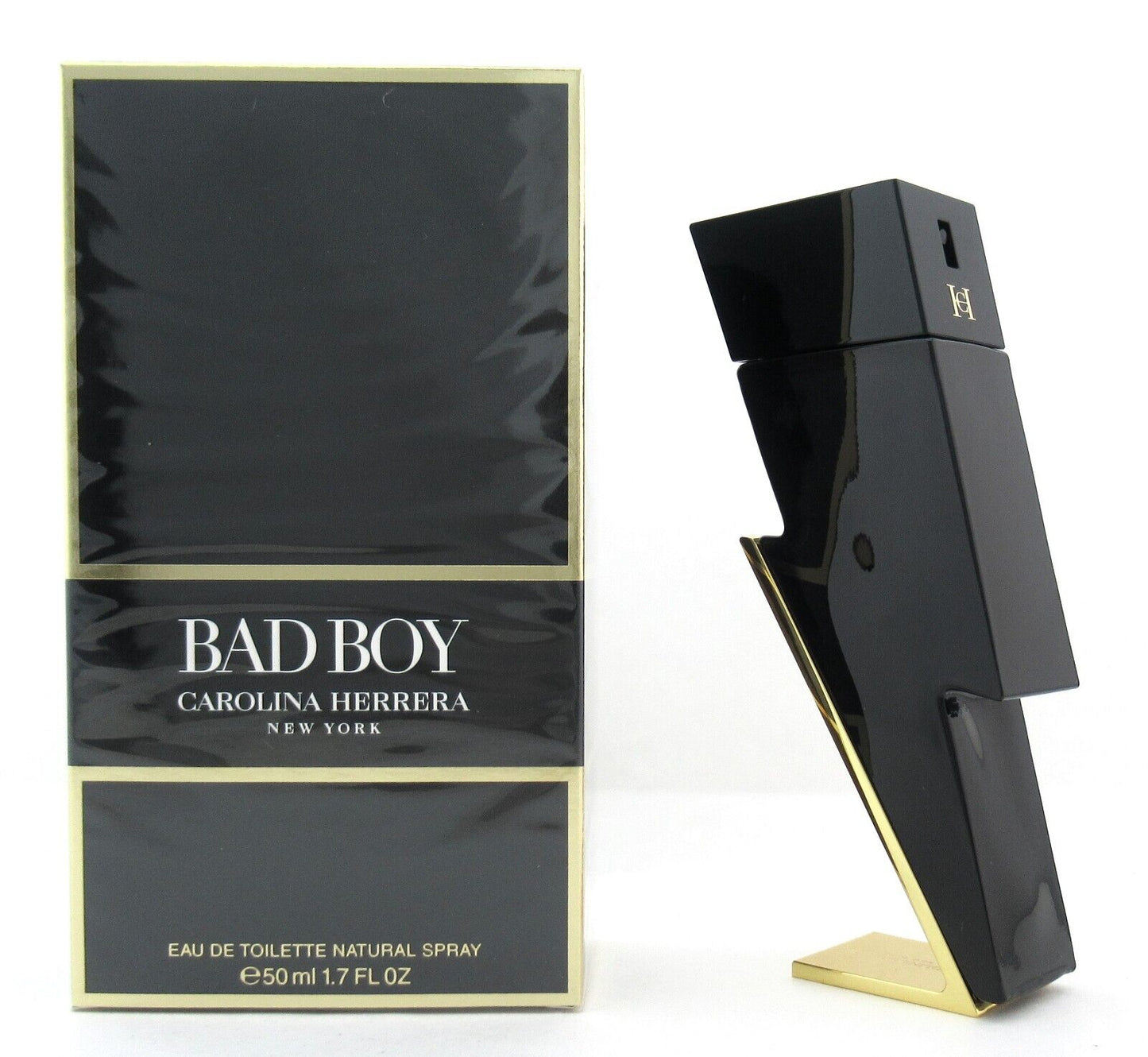 Bad Boy by Carolina Herrera 1.7 oz. Eau de Toilette Spray for Men. New DAMAG Box