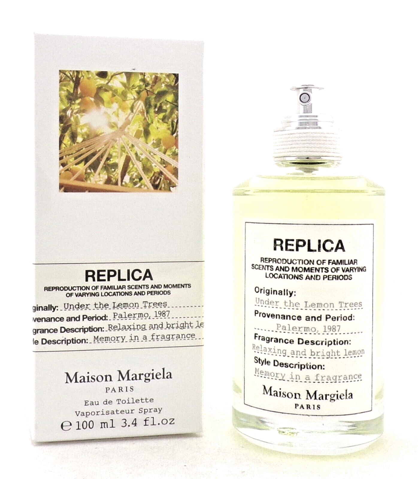 Replica Under The Lemon Trees by Maison Margiela 3.4 oz EDT Spray New Sealed Box