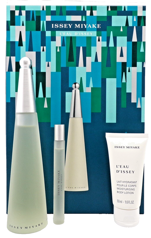 L'eau D'Issey by Issey Miyake 3.3oz & 10ml EDT Spray+1.6oz B/Lotion. Women's SET