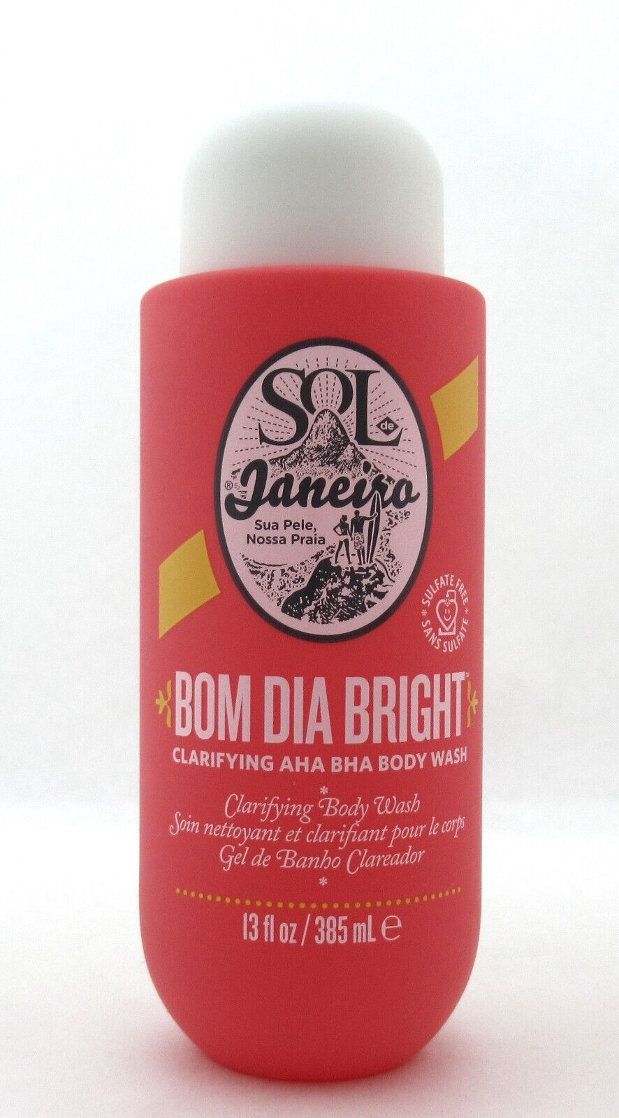 Sol de Janeiro Bom Dia Bright Clarifying AHA BHA Body Wash 13 oz./ 385 ml. New
