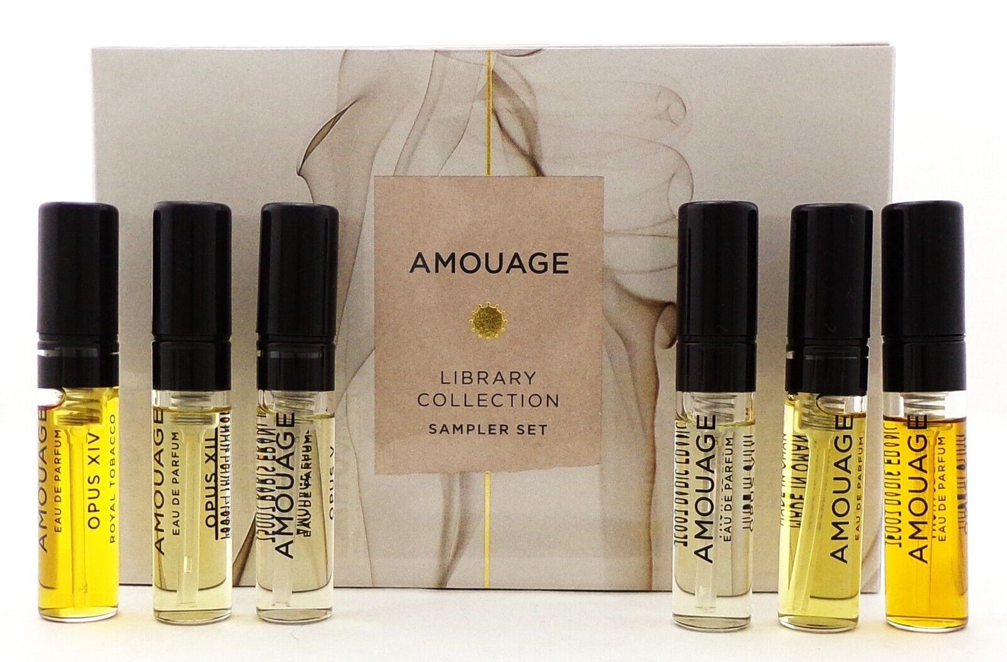 Amouage LIBRARY COLLECTION  6 x 0.07 oz. Eau de Parfum Spray New Sampler SET