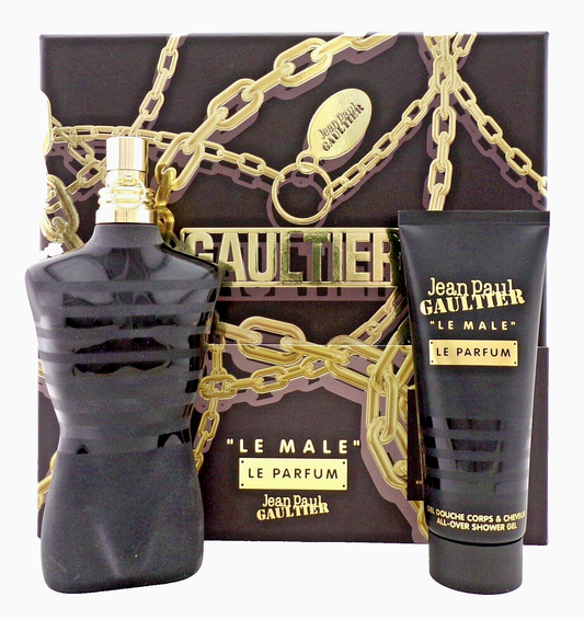 Jean Paul Gaultier Le Male LE PARFUM 4.2 oz EDP Intense + 2.5 oz Sh/Gel. New SET