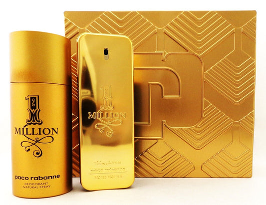 1 Million by Paco Rabanne 3.4 oz EDT Spray + 5.1 oz Deodorant Spray  Damaged box