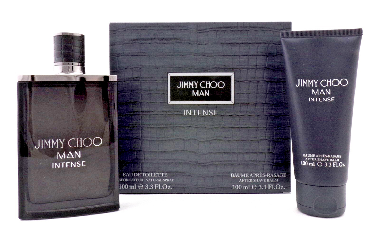 Jimmy Choo MAN INTENSE 3.3 oz EDT Spray + 3.3 oz After Shave Balm. New Men's SET