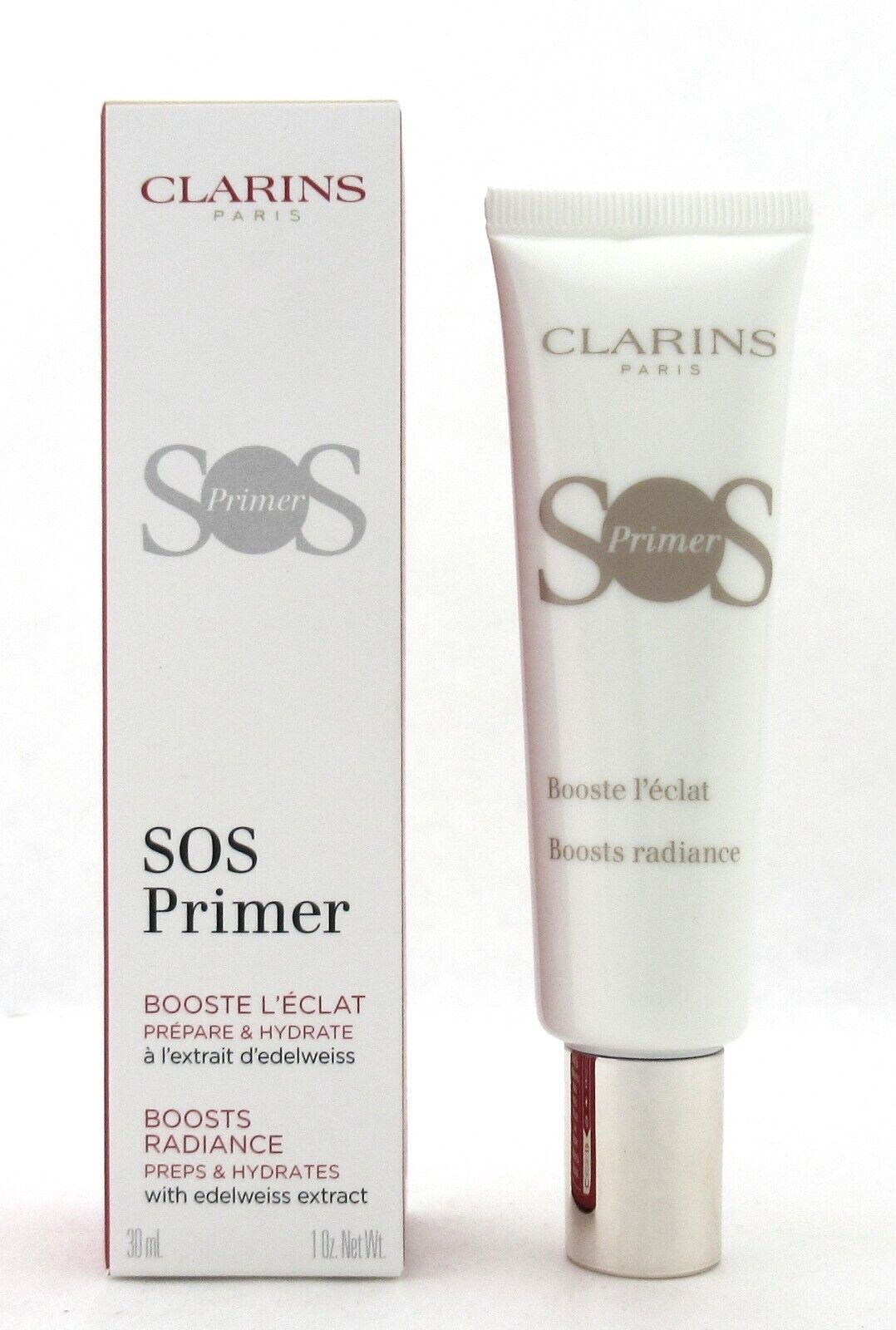 Clarins SOS PRIMER White Boosts Radiance 30 ml./ 1.0 oz. New