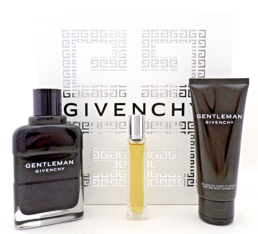 Givenchy Gentleman 3.3 oz & 12.5 ml EDP Spray + 2.5 oz Shower Gel. New Men's SET