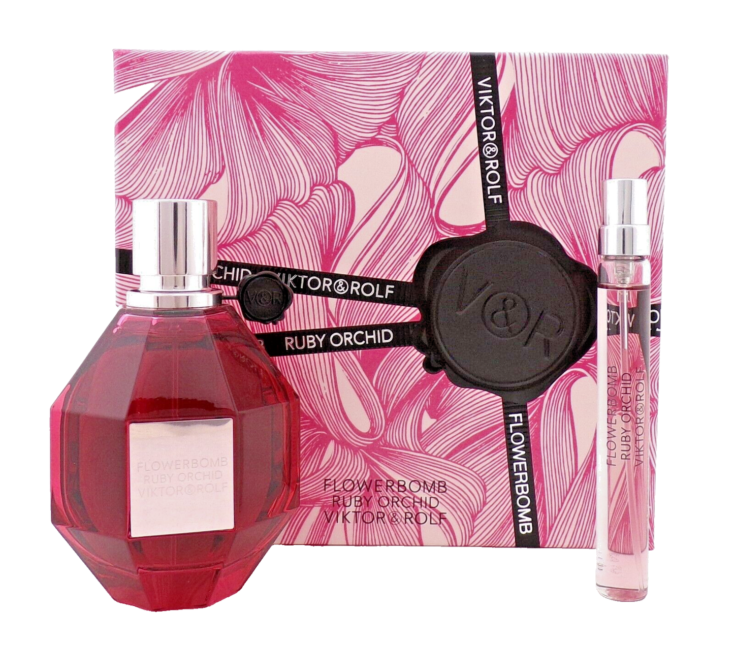Flowerbomb Ruby Orchid by Victor & Rolf 3.4 oz + 10 ml EDP Spray New Women's SET