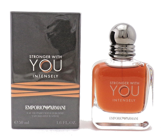 Stronger With You Intensely by Giorgio Armani 1.6 oz EDP Spray. New. DAMAGED Box