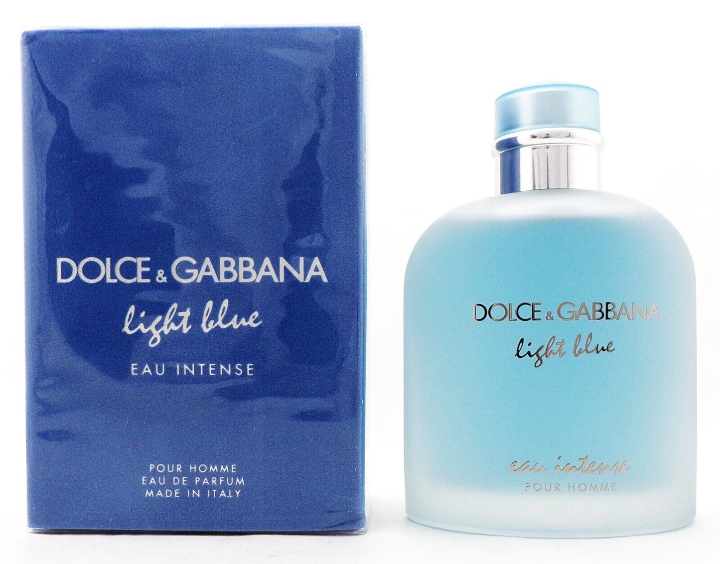 Dolce & Gabbana Light Blue Eau Intense 6.7 oz. EDP Spray for Men New Damaged Box