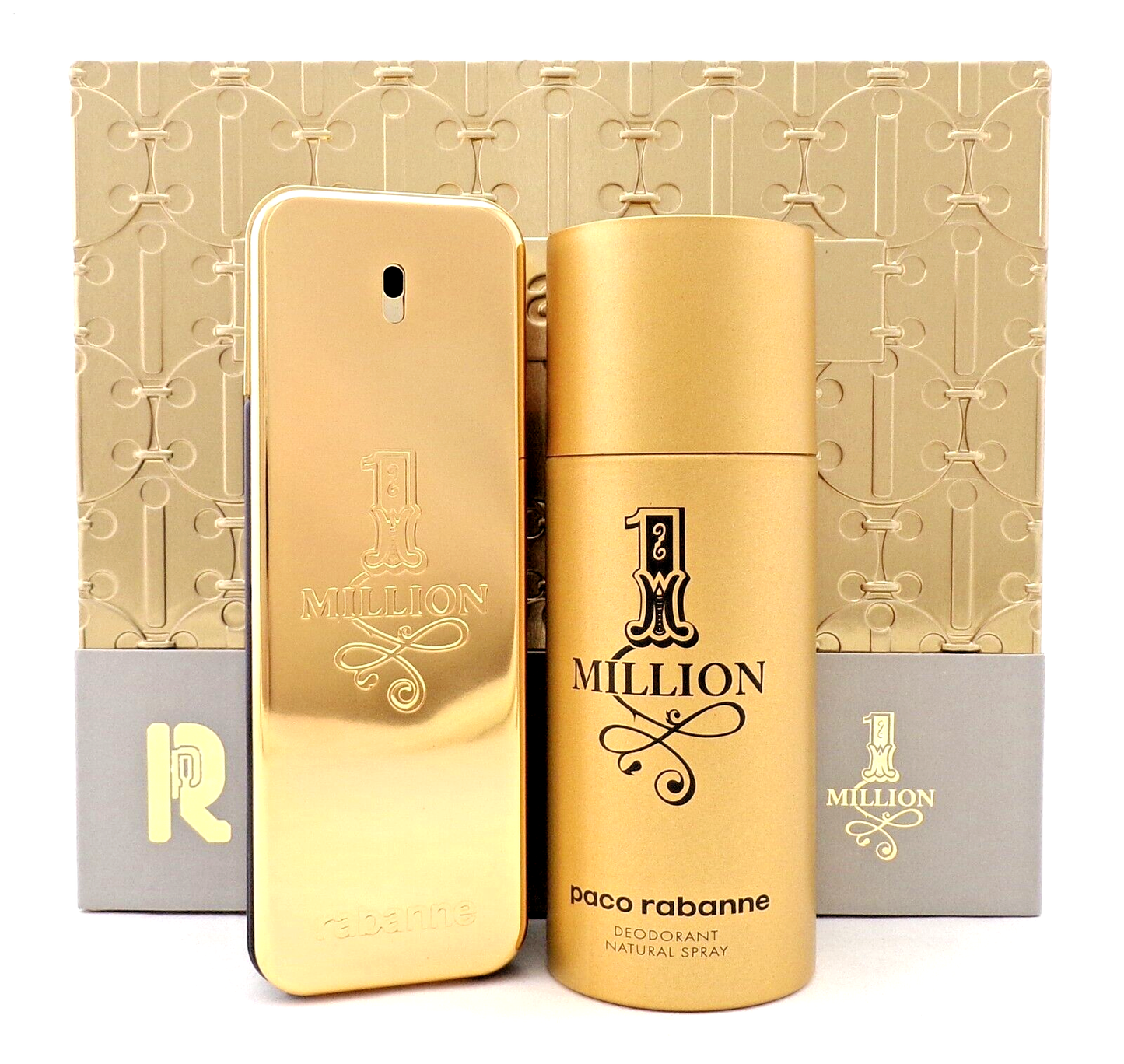 1 Million by Paco Rabanne 3.4oz EDT Spray + 5.1oz Deodorant Spray. New Men's SET