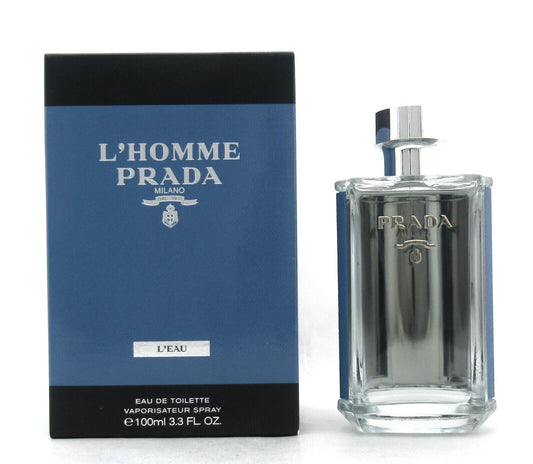 Prada L'homme L'eau by Prada for Men 3.3 oz. EDT Spray New NO CELLOPHANE