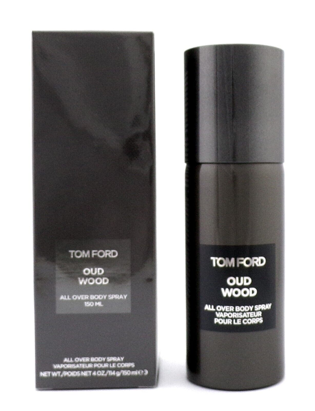 Tom Ford Oud Wood 4 oz./ 114g./ 150 ml. All Over Body Spray for Men. New Box