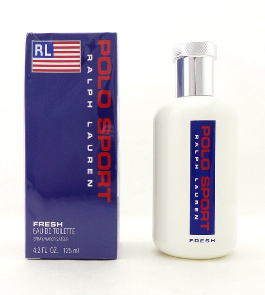 Polo Sport by Ralph Lauren FRESH EDT Spray for Men 4.2 oz./ 125 ml. DAMAGED Box