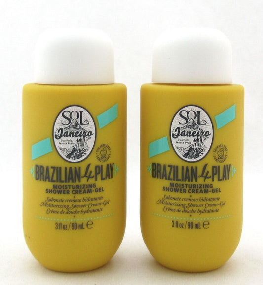 Sol de Janeiro Brazilian 4 Play Moisturizing Shower Cream-Gel 3 oz. Lot of 2 New